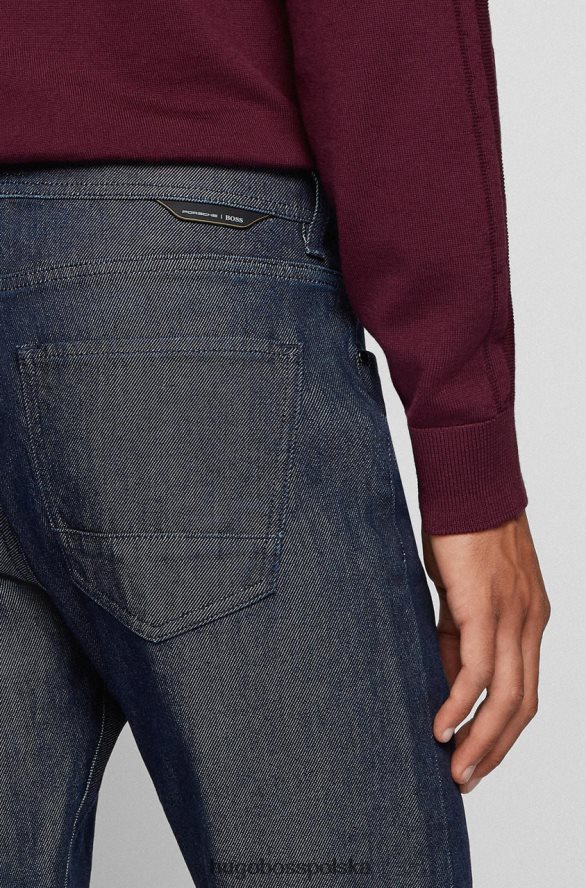 Hugo Boss x porsche 5 kieszeni zwężane 50458206 granatowy marynarka wojenna R0X0H6162