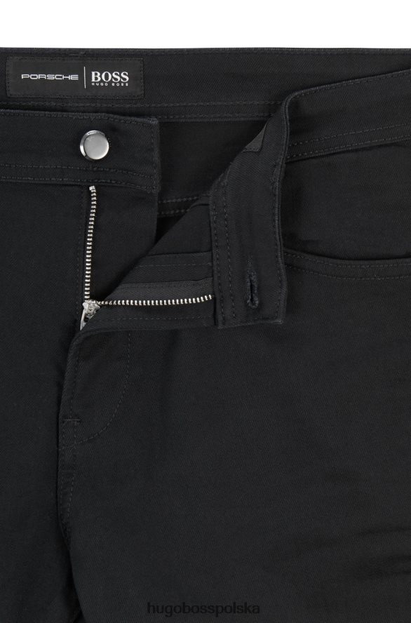 Hugo Boss x porsche jeans z taperacją 50449721 czarny czarny R0X0H6305
