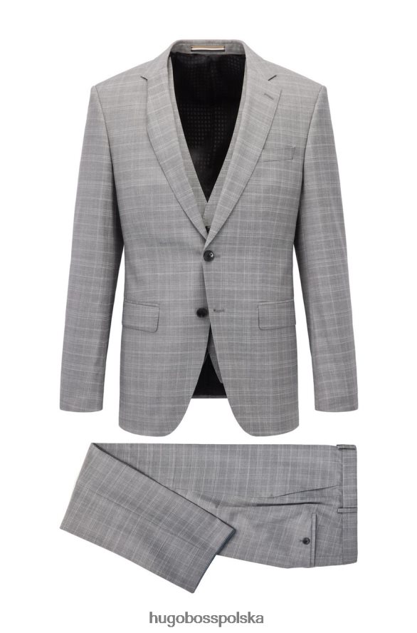 Hugo Boss Garnitur 3-częściowy h-huge 50468922 szary szary R0X0H6112