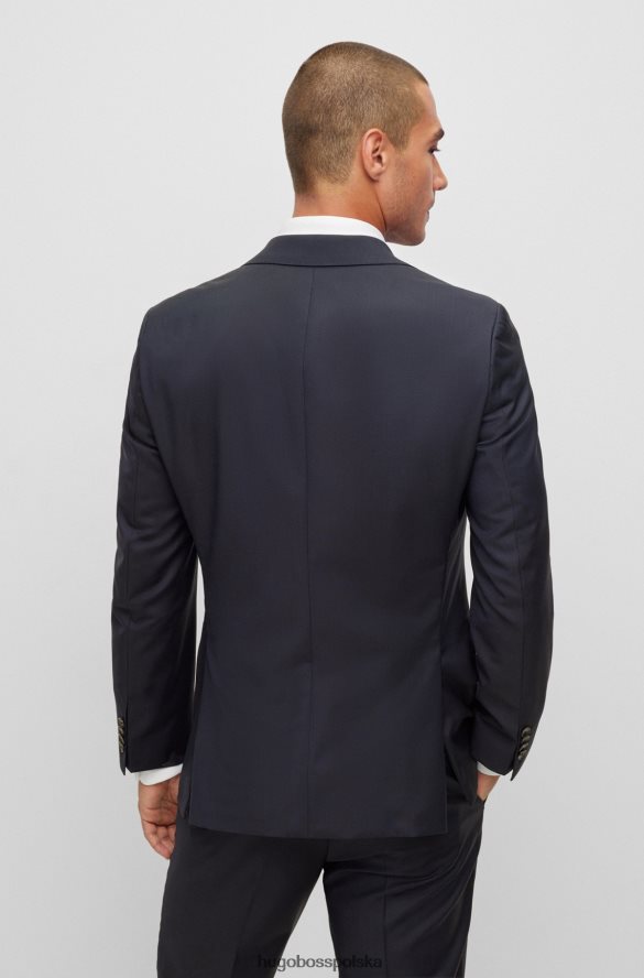 Hugo Boss Garnitur hugo o regularnym kroju z ciemnoniebieskiej wełny z mikrowzorami ciemny niebieski R0X0H61840