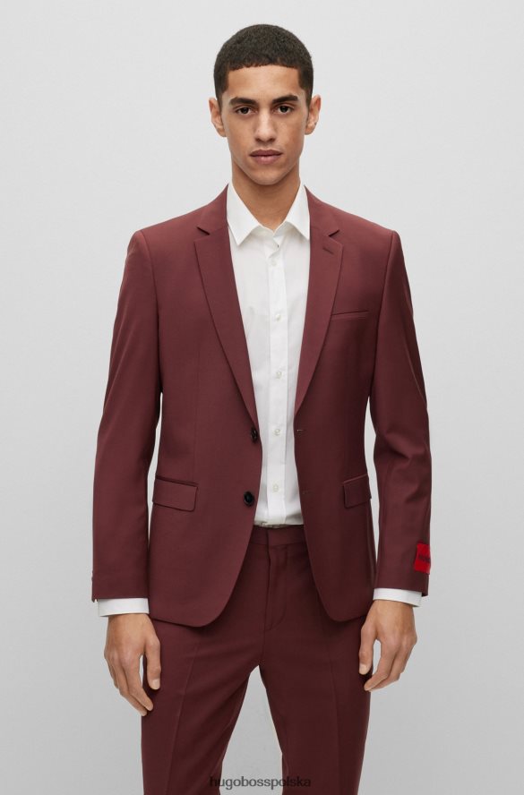 Hugo Boss Garnitur hugo o wyjątkowo dopasowanym kroju w kolorze ciemnobrązowym ze stretchem Performance ciemny brąz R0X0H63612