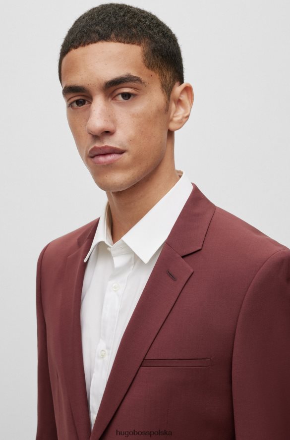 Hugo Boss Garnitur hugo o wyjątkowo dopasowanym kroju w kolorze ciemnobrązowym ze stretchem Performance ciemny brąz R0X0H63612