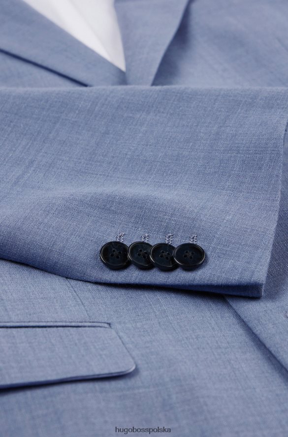 Hugo Boss Garnitur o dopasowanym kroju z elastycznego materiału hugo w kolorze niebieskim z mikrowzorami niebieski R0X0H61566