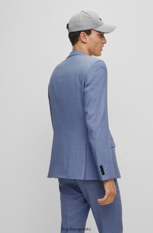 Hugo Boss Garnitur o dopasowanym kroju z elastycznego materiału hugo w kolorze niebieskim z mikrowzorami niebieski R0X0H61566