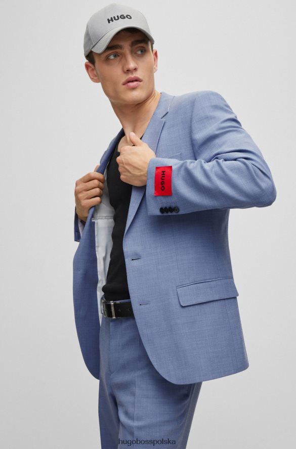 Hugo Boss Garnitur o dopasowanym kroju z elastycznego materiału hugo w kolorze niebieskim z mikrowzorami niebieski R0X0H61566
