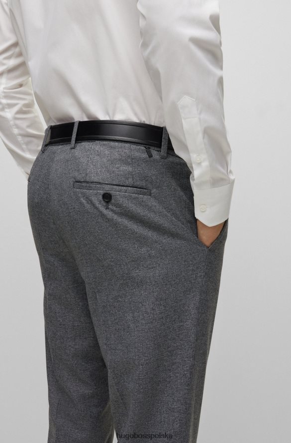 Hugo Boss Garnitur o dopasowanym kroju z elastycznej tkaniny Hugo w mikrowzorzystości w kolorze szarym szary R0X0H63344