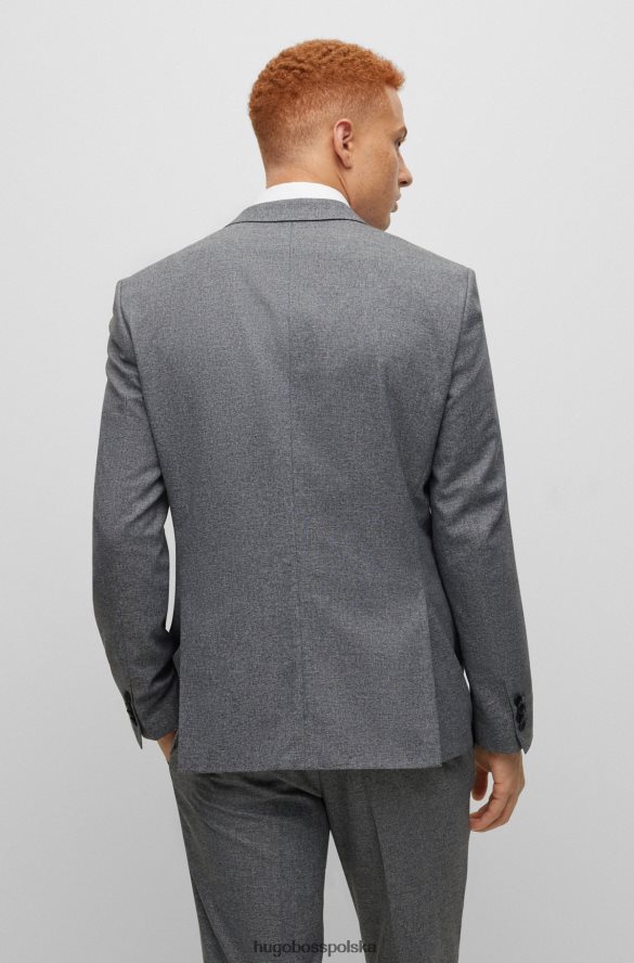 Hugo Boss Garnitur o dopasowanym kroju z elastycznej tkaniny Hugo w mikrowzorzystości w kolorze szarym szary R0X0H63344