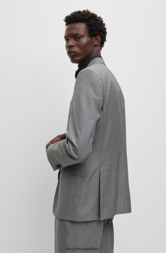 Hugo Boss Garnitur o regularnym kroju z ciemnoszarej wełny hugo z mikrowzorami ciemno szary R0X0H62779