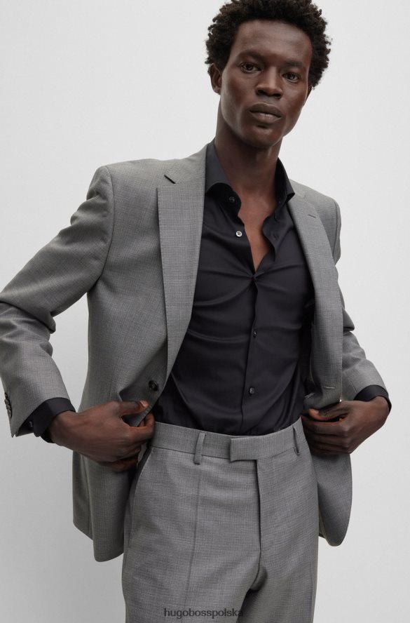 Hugo Boss Garnitur o regularnym kroju z ciemnoszarej wełny hugo z mikrowzorami ciemno szary R0X0H62779