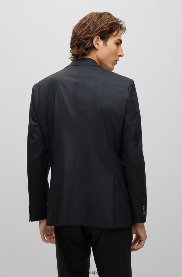 Hugo Boss Garnitur o regularnym kroju z czarnego hugo z domieszką wełny w drobne wzory czarny R0X0H61920