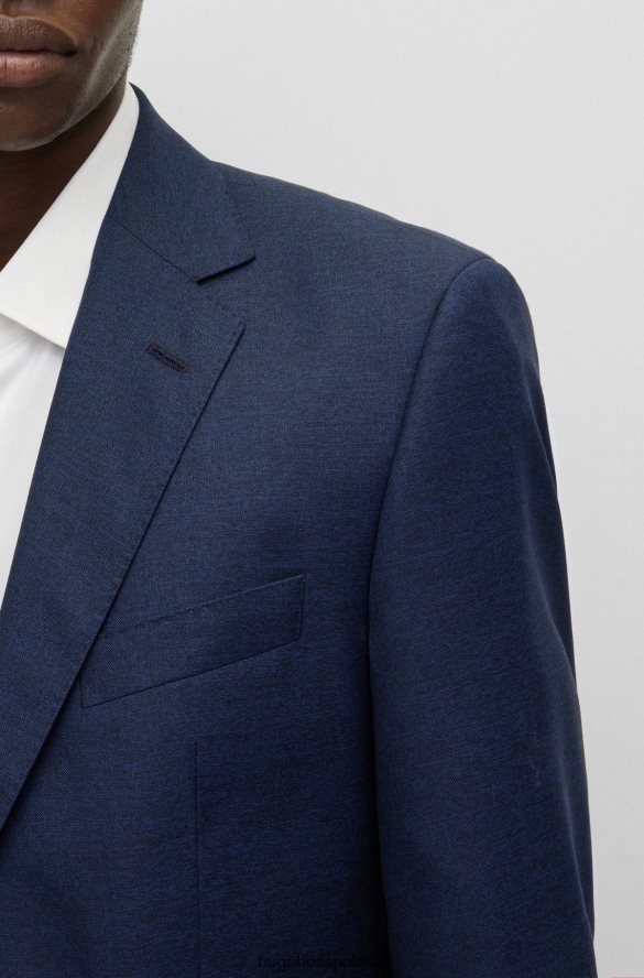 Hugo Boss Garnitur o regularnym kroju z diagonalu hugo z dziewiczej wełny w kolorze ciemnoniebieskim ciemny niebieski R0X0H61363