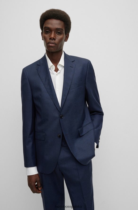 Hugo Boss Garnitur o regularnym kroju z diagonalu hugo z dziewiczej wełny w kolorze ciemnoniebieskim ciemny niebieski R0X0H61363