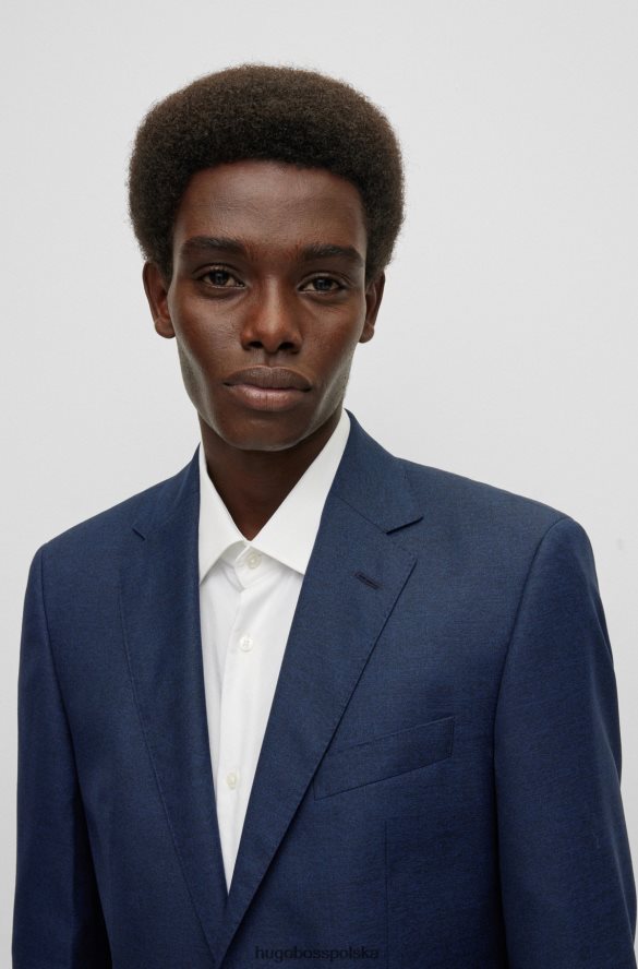 Hugo Boss Garnitur o regularnym kroju z diagonalu hugo z dziewiczej wełny w kolorze ciemnoniebieskim ciemny niebieski R0X0H61363