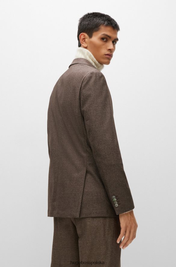 Hugo Boss Garnitur o regularnym kroju z wzorzystej mieszanki wełny dziewiczej w kolorze brązowym hugo brązowy R0X0H63025