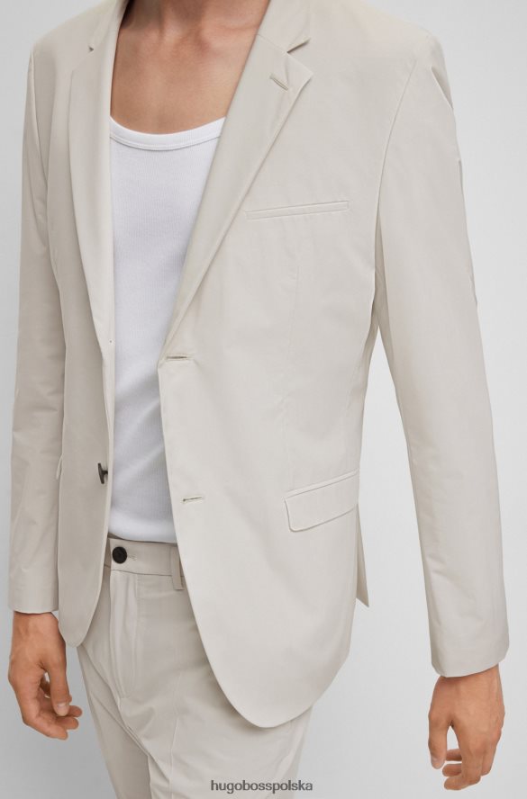 Hugo Boss łatwy do spakowania, wyjątkowo dopasowany garnitur z elastycznego materiału w kolorze jasnego beżu hugo jasny beż R0X0H63348