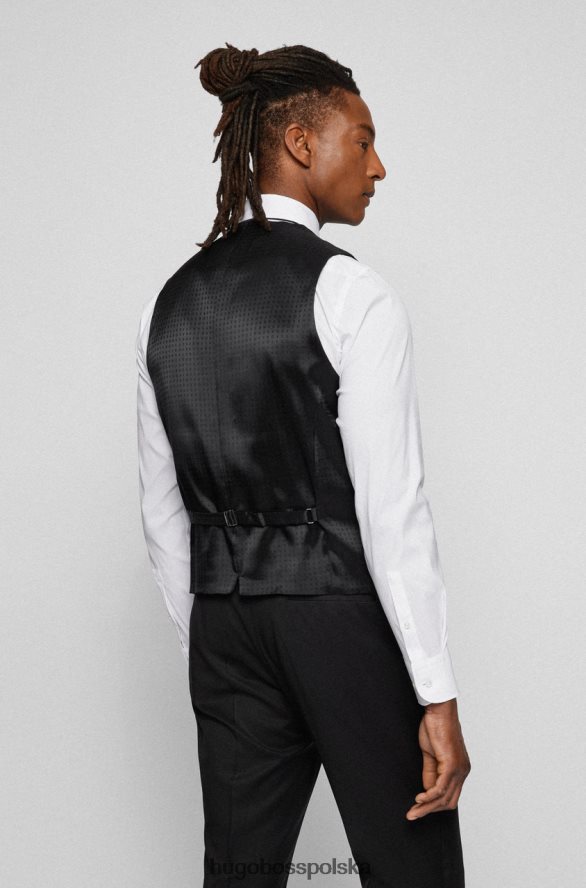Hugo Boss h-ogromna kamizelka 50469160 czarna czarny/ciemnoniebieski R0X0H6137