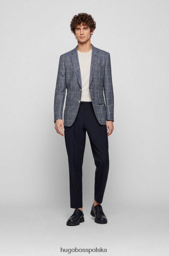 Hugo Boss płaszcz sportowy h-hutson 50468936 granatowy marynarka wojenna R0X0H660