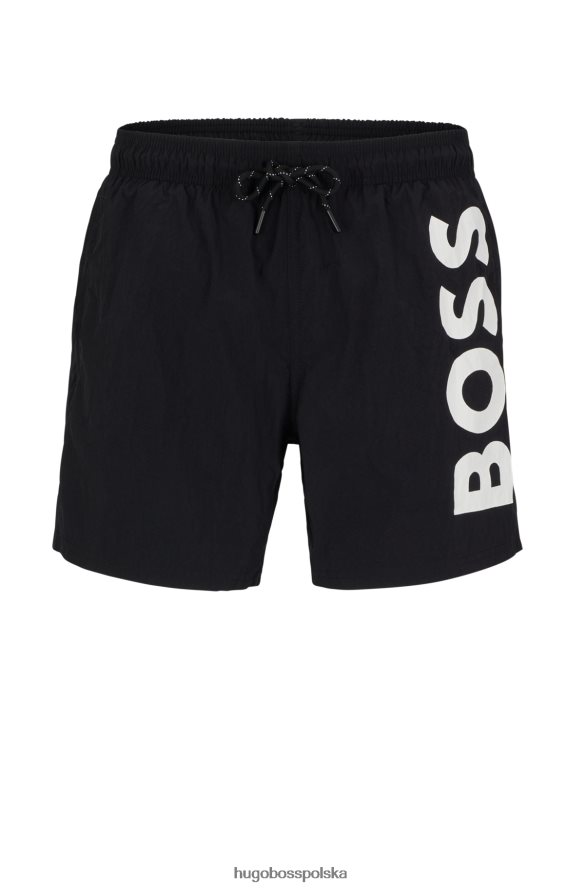 Hugo Boss Szybkoschnące szorty kąpielowe hugo z kontrastowym logo w kolorze czarnym czarny R0X0H64020
