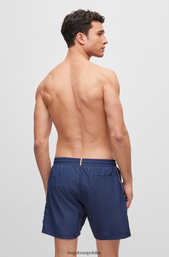 Hugo Boss Szybkoschnące szorty kąpielowe hugo z logo i lamówką w kolorze ciemnoniebieskim ciemny niebieski R0X0H61893
