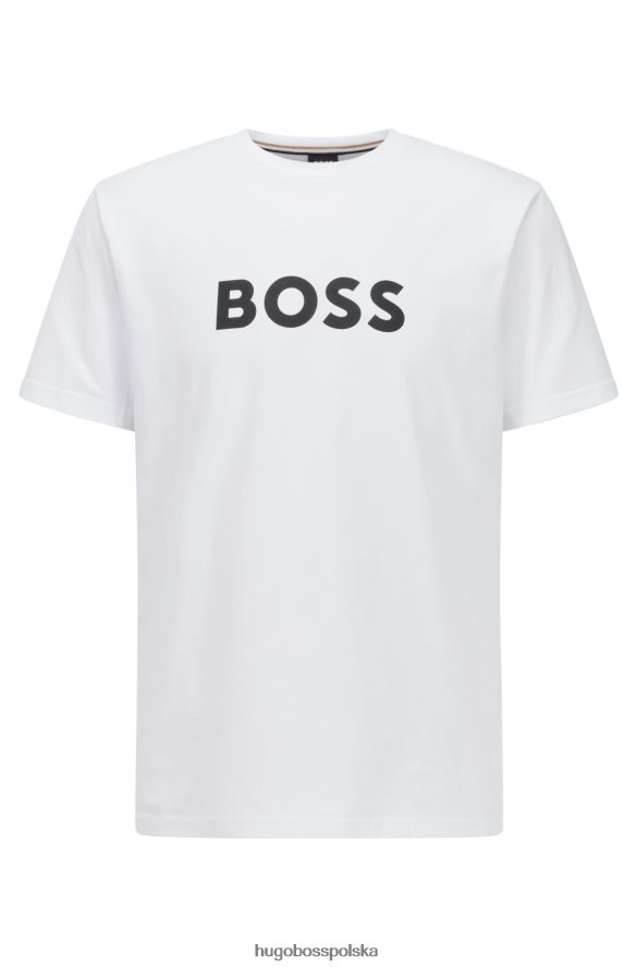 Hugo Boss T-shirt o swobodnym kroju upf 50+ z bawełny z logo hugo w kolorze białym biały R0X0H61309
