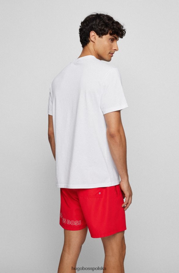 Hugo Boss T-shirt o swobodnym kroju upf 50+ z bawełny z logo hugo w kolorze białym biały R0X0H61309
