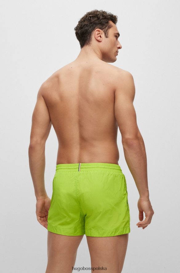 Hugo Boss zielone, szybkoschnące szorty kąpielowe Hugo z obrysowym logo zielony R0X0H61226