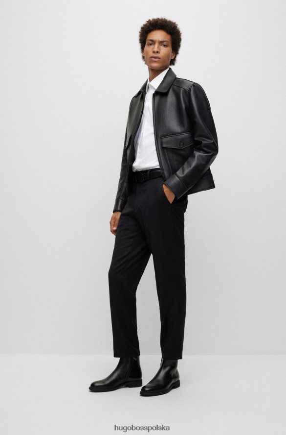 Hugo Boss Biała koszula hugo o regularnym kroju z łatwej w prasowaniu bawełnianej popeliny biały R0X0H63016