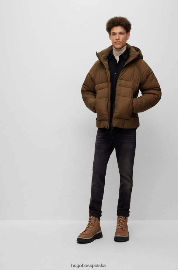 Hugo Boss Czarna koszula hugo o regularnym kroju z flaneli z organicznej bawełny czarny R0X0H62366