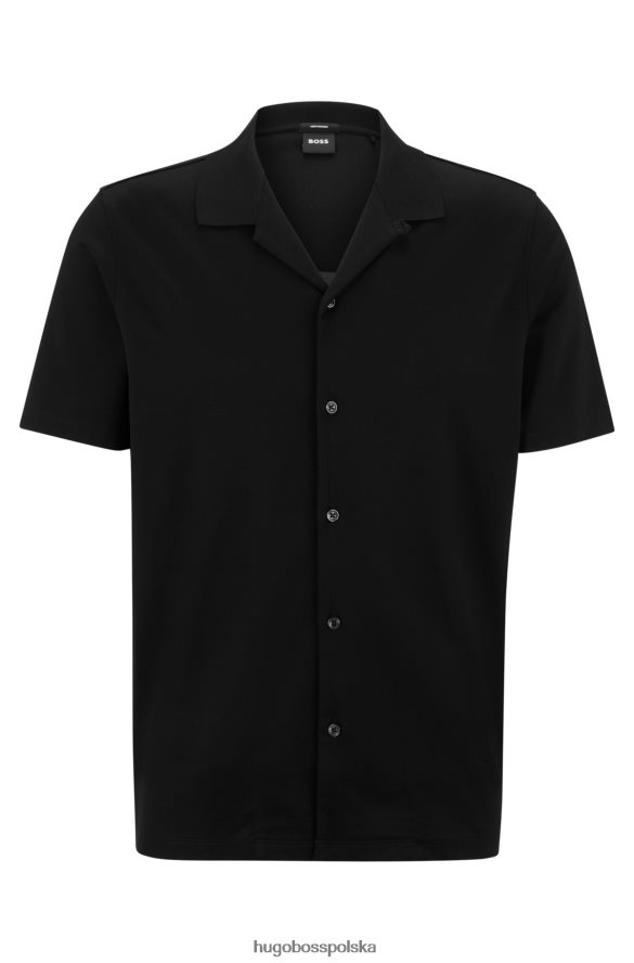 Hugo Boss Czarna koszula hugo o regularnym kroju z mieszanki merceryzowanej bawełny czarny R0X0H64084