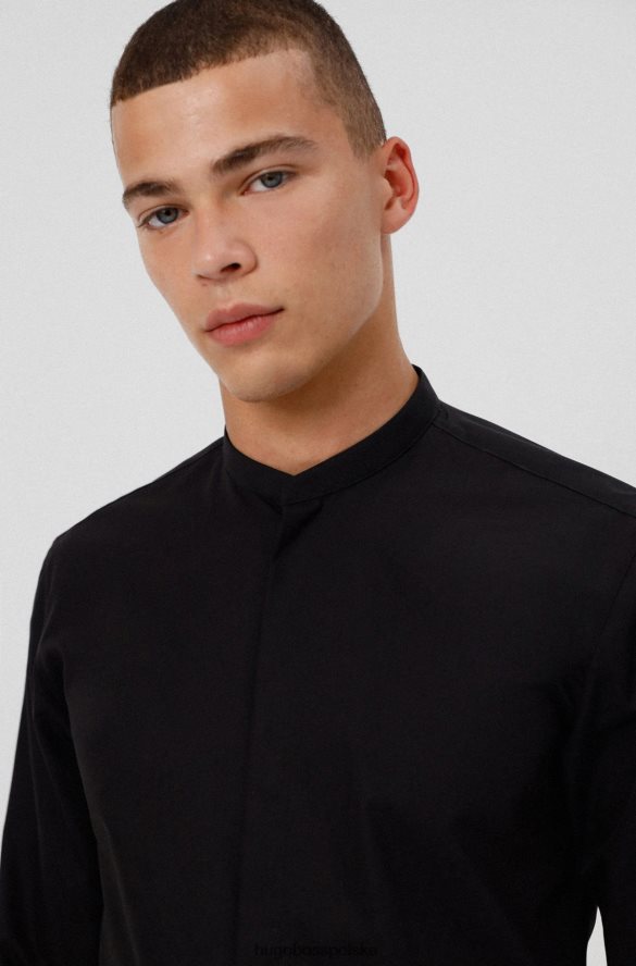 Hugo Boss Koszula Hugo Easy-Iron o wyjątkowo dopasowanym kroju z bawełnianej popeliny w kolorze czarnym czarny R0X0H62204