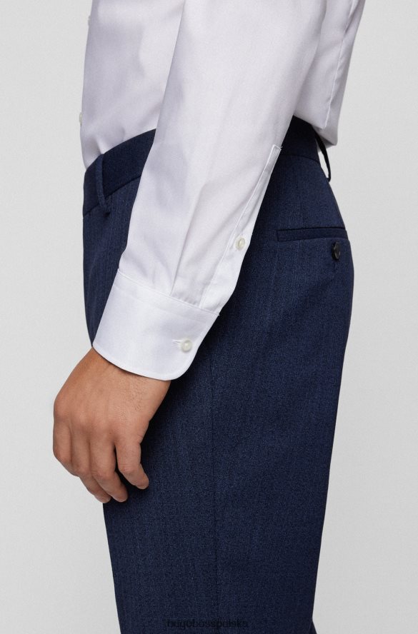 Hugo Boss Koszula Hugo o dopasowanym kroju z białej popeliny bawełnianej pima, którą można łatwo prasować biały R0X0H62265