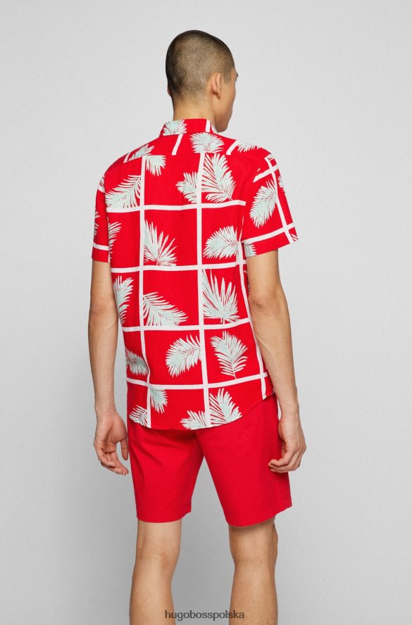 Hugo Boss Koszula Hugo o regularnym kroju, w kolorze płóciennym z domieszką lnu, w kolorze dłoni, w kolorze czerwonym czerwony R0X0H63877