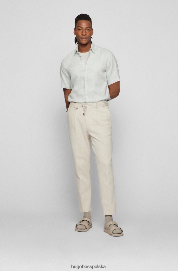 Hugo Boss Koszula Hugo o regularnym kroju z drukowanego, elastycznego lnu w kolorze chambray w kolorze jasnozielonym jasnozielony R0X0H62310