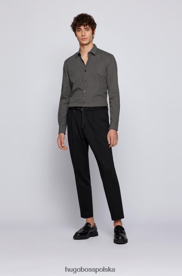 Hugo Boss Koszula casual Ronni 50469201 czarna czarny R0X0H6111
