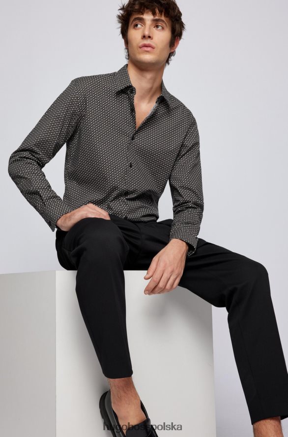 Hugo Boss Koszula casual Ronni 50469201 czarna czarny R0X0H6111