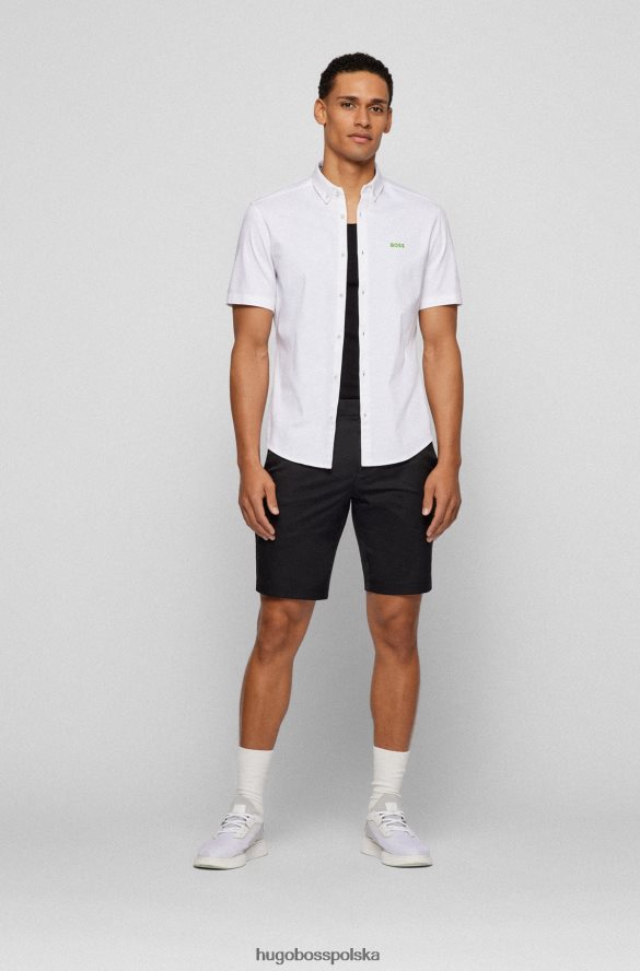 Hugo Boss Koszula dżersejowa o regularnym kroju z kołnierzykiem zapinanym na guziki, hugo biała biały R0X0H61890