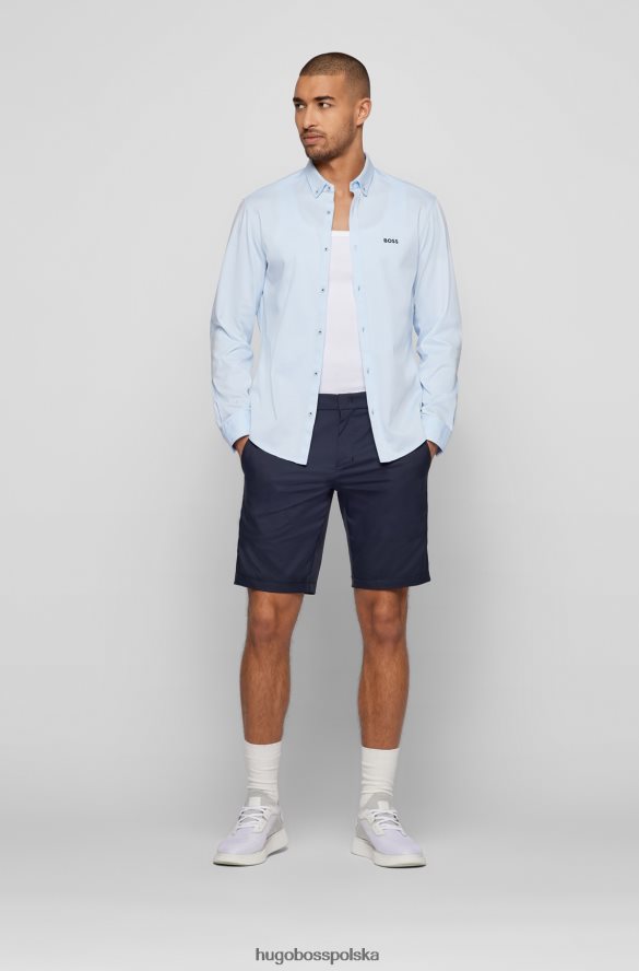Hugo Boss Koszula dżersejowa o regularnym kroju z kołnierzykiem zapinanym na guziki hugo jasnoniebieska jasny niebieski R0X0H64082