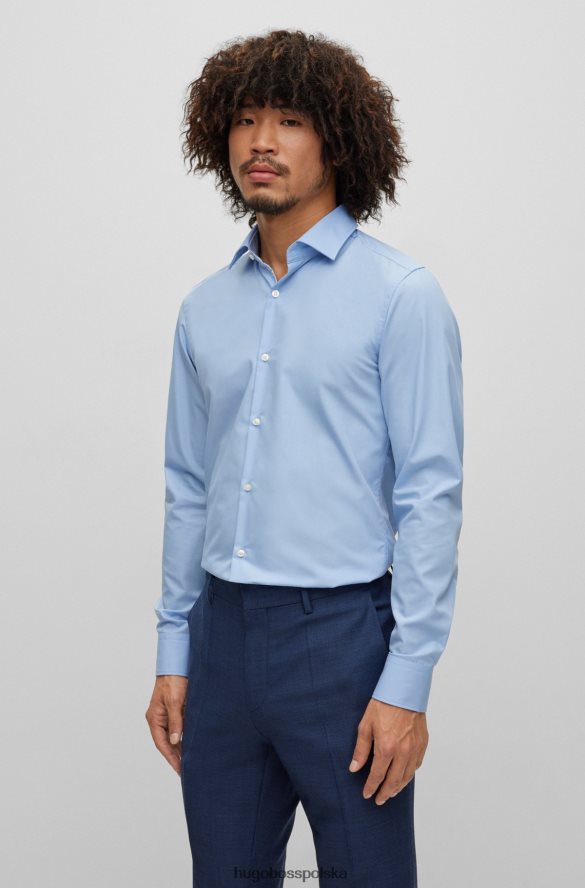 Hugo Boss Koszula hugo slim-fit z łatwej w prasowaniu bawełnianej popeliny w kolorze jasnoniebieskim jasny niebieski R0X0H61655