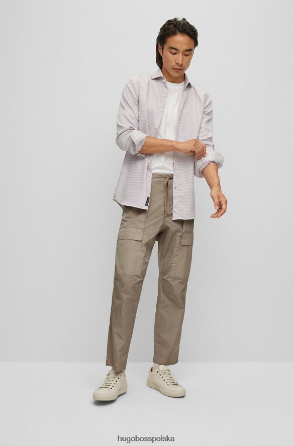 Hugo Boss Koszula hugo slim-fit z jasnoczerwonej bawełny o strukturalnej strukturze, która nie wymaga prasowania jasnoczerwony R0X0H62575