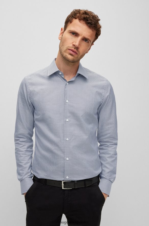 Hugo Boss Koszula hugo slim-fit z włoskiej bawełny typu szczenięcego w kolorze czarnym, wzorzysta czarne wzorzyste R0X0H63236