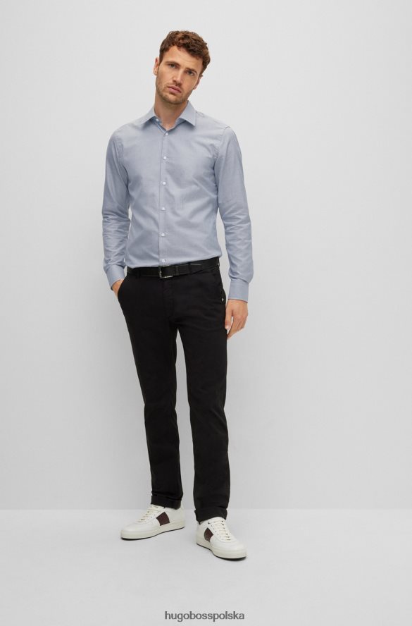 Hugo Boss Koszula hugo slim-fit z włoskiej bawełny typu szczenięcego w kolorze czarnym, wzorzysta czarne wzorzyste R0X0H63236