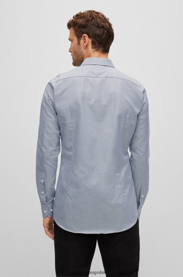 Hugo Boss Koszula hugo slim-fit z włoskiej bawełny typu szczenięcego w kolorze czarnym, wzorzysta czarne wzorzyste R0X0H63236