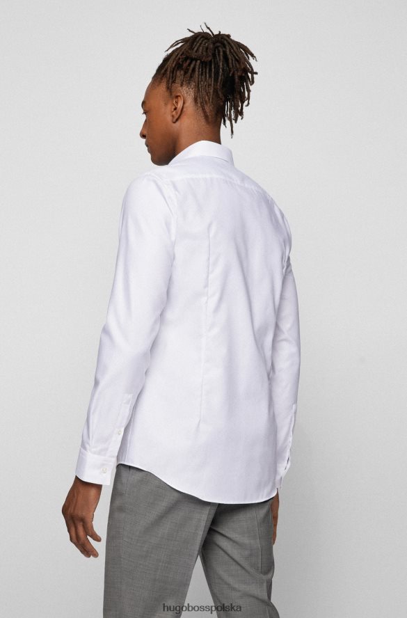Hugo Boss Koszula hugo slim-fit ze świeżej, aktywnej bawełny w kolorze białym biały R0X0H62233