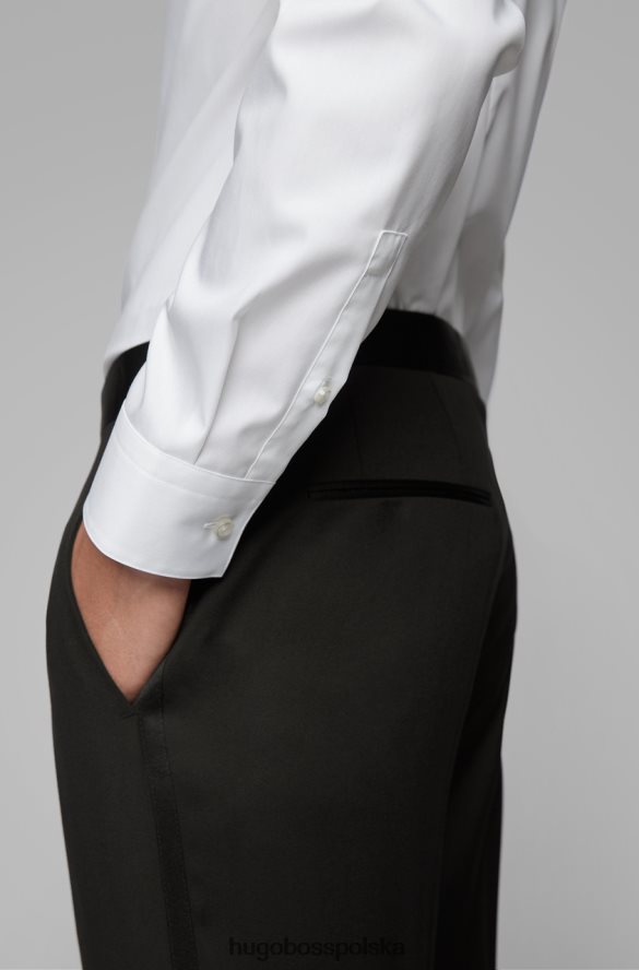 Hugo Boss Koszula l/s Javis 50422195 biała biało-czarny R0X0H6363