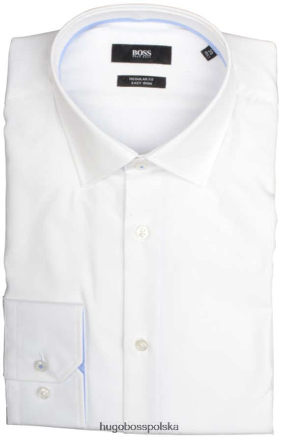 Hugo Boss Koszula l/s - gelson - 50393523 biała biały/granatowy R0X0H6454