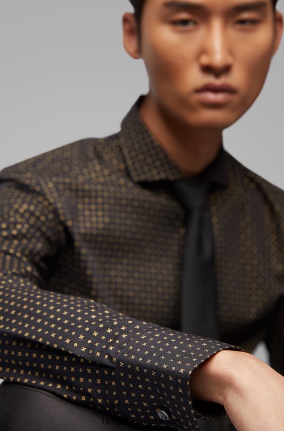 Hugo Boss Koszula l/s - jason- 50422033 czarna czarny R0X0H6364