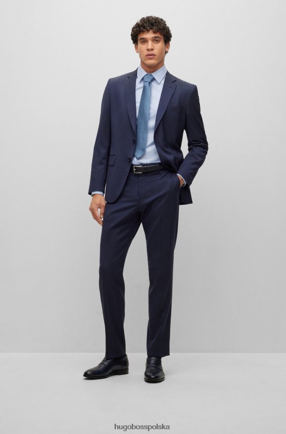 Hugo Boss Koszula o dopasowanym kroju z diagonalu z bawełny organicznej Hugo w kolorze jasnoniebieskim jasny niebieski R0X0H64522