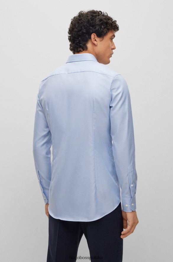 Hugo Boss Koszula o dopasowanym kroju z diagonalu z bawełny organicznej Hugo w kolorze jasnoniebieskim jasny niebieski R0X0H64522