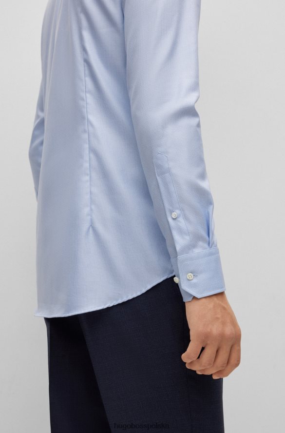 Hugo Boss Koszula o dopasowanym kroju z diagonalu z bawełny organicznej Hugo w kolorze jasnoniebieskim jasny niebieski R0X0H64522