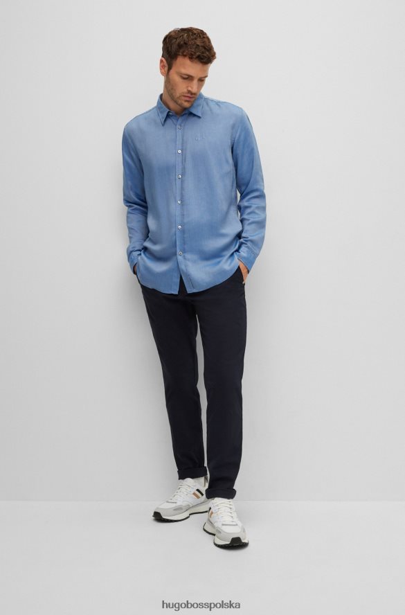 Hugo Boss Koszula o dopasowanym kroju z tencelu i lyocellu, Oxford Hugo Blue niebieski R0X0H61806